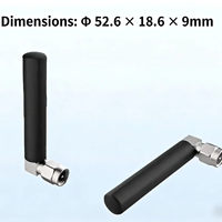 Antenne cellulaire mini en caoutchouc de 48 mm avec connecteur SMA droit ou à angle droit, gain de 3,5 dBi, indice de protection IP66, fixation par vis pour GSM 3G 4G LTE