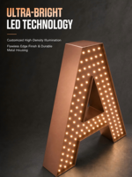 Enseigne lumineuse LED personnalisée en aluminium perforé, enseigne extérieure rétroéclairée pour devanture de magasin et façade de restaurant