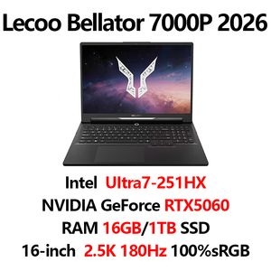 Ordinateur portable de gaming et e-sport 2026 haute performance Intel Lecoo Bellator 7000P Ultra7-251HX 16 Go SSD 1 To RTX5060 16 pouces 180 Hz 2.5K - Product Image 4