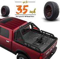 Barre de protection universelle robuste pour pick-up, porte-roue de secours, noir mat, avec feu stop LED, barre sport réglable pour Hilux Ranger D-Max