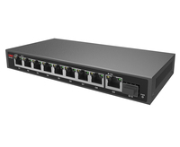 Sakelar Serat PoE Yang Tidak Dikelola dengan Port Poe 9*10/100/1000M dan Port Serat SFP Uplink 1*1000M