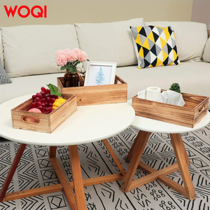 Woqi làm tổ lưu trữ container nâu hình chữ nhật thùng gỗ trang trí nội thất Stackable gỗ thủ công mỹ nghệ hộp gỗ - Product Image 6