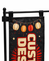 Drapeaux miniatures Nobori publicitaires personnalisés en polyester 100D 10x30cm 2023 pour le commerce, bannières de course, drapeaux de bureau Nobori