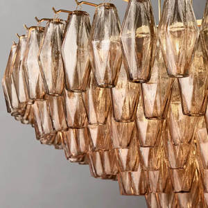 Large American Design Round Smoke Glass Chandelier For Villa Hotel Luxury High-end Handblown Glass Big Modern 46" Chandelier - Product Image 3