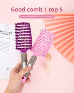 HONGLIDA Peine Iónico Grande Curvo con Mango de PC y ABS, para Peinar y Alisar, con Cerdas de Jabalí, para Masaje Capilar, 10-15cm, Uso Doméstico - Product Image 6