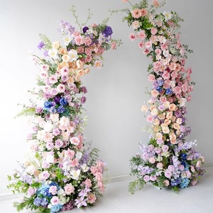Nouvelles fleurs artificielles en forme de corne pour arche de <span class=keywords><strong>mariage</strong></span>, décorations colorées pour événements et mariages - Product Image 1