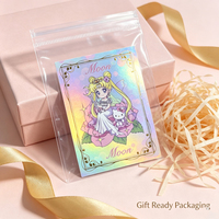 Tarjeta Coleccionable de Anime con Lámina Holográfica Arcoíris a Todo Color, Papel Recubierto Grueso de 400 g/m², Tamaño Personalizado OEM, para Regalo de Fans