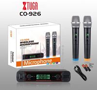 Système de microphone sans fil dynamique professionnel XTUGA CO-926 pour bar à domicile, ensemble de deux micros portatifs