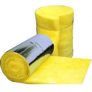 Rouleau de laine de verre isolante thermique, Matériaux d'isolation en laine de verre, <span class=keywords><strong>Prix</strong></span> de la laine de verre, Couverture en laine de verre avec feuille d'aluminium PET - Product Image 2