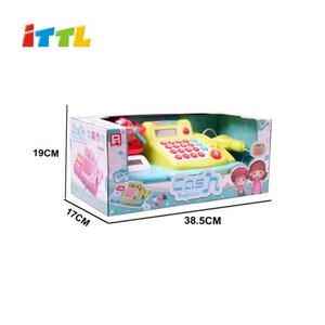 Jeu de simulation pour enfants et shopping préscolaire ensemble de jouets <span class=keywords><strong>caisse</strong></span> <span class=keywords><strong>enregistreuse</strong></span> électronique calculatrice Scanner accessoires d'effets sonores en plastique - Product Image 2