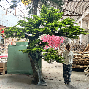 Árbol de Cedro Japonés Gigante Falso de 3.5 M Personalizado de Fábrica, Gran Pino Verde Artificial Tipo Bonsái para Decoración del Hogar - Product Image 4