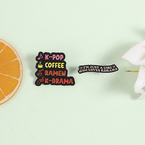 Broche en émail K-Drama amusante, citation humoristique K-Pop Café Ramen, badge de revers, bijou de mode, cadeau pour amis - Product Image 2