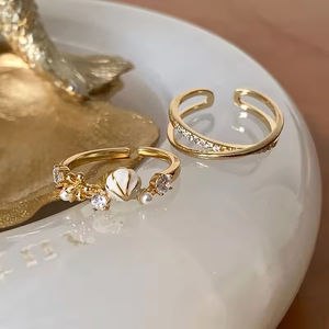 แหวนผีเสื้อประดับเพทายสีรูปนกฟริทิลแลรี่สำหรับผู้หญิงช่องสวยหรูหราความรู้สึกสูงปรับอารมณ์ให้เหมาะสม - Product Image 1