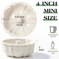 6-delige mini siliconen cakevorm, antiaanbaklaag, individuele cakevorm, gevlekt, voor cheesecake en brownie