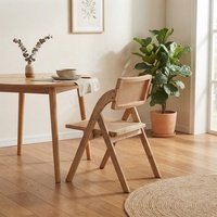 Chaises pliantes modernes confortables et abordables pour fabricants, chaises de salle à manger en rotin et bois, chaises de mariage et d'hôtel, design empilable