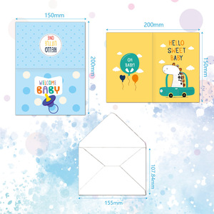 ชุดการ์ดอวยพรวันเกิดแบบคละ 12 ใบ ซองกระดาษแข็งพิมพ์ลายนูนสี่สี ส่งคำอวยพรอันอบอุ่นถึงครอบครัว เพื่อนร่วมงาน และเพื่อนๆ - Product Image 1