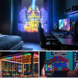 Smarte APP-gesteuerte RGB-Lichtvorhänge mit 16 Millionen Farben, DIY-Lichterkette, IP65 LED-Lichterkette für Feiertage/Partys, Fensterdekoration - Product Image 6