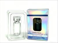 Personnalisez votre boîte de flacon de 3 ml avec étiquettes holographiques et plateau en plastique, impression d'étiquettes, ensemble d'emballage pour flacons de 3 ml et 10 ml