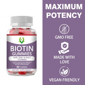 Gomitas de Biotina OEM ODM para Cabello, Uñas y Piel, Suplemento Vitamínico, Aumento de Energía Natural y Mejora de la Energía para Adultos - Product Image 3
