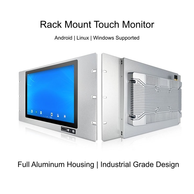 15/15.6/17 Inch Rack/Wall Mount Full HD Capacitive Touch Screen Industrial Panel PC Android/Linux/Windows