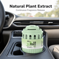 Baume Désodorisant Voiture Personnalisé OEM ODM 90g Extrait Végétal Purifie l'Air Parfum Continu Support de Tasse Vente en Gros