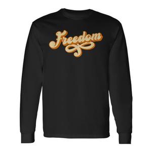 Retro Freedom Vibes <b>70s</b> 80s Vintage Long Sleeve T-<b>Shirt</b> - Product Image 1