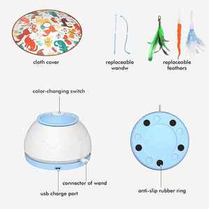 Juguete Interactivo Ecológico para Mascotas, Varita Eléctrica con Plumas, Juguete para Gatos con Carga Inteligente - Product Image 2