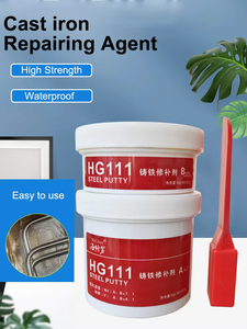 Kit de Masilla Epoxi Metálica para Reparación de <span class=keywords><strong>Hierro</strong></span>, Acero y Aluminio, Pasta de Relleno para Reparación de Grietas, Agujeros y Corrosión, 500g - Product Image 3