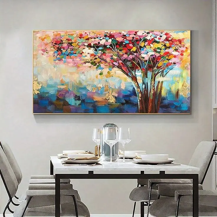 Abstract Tree Of Life Oil Painting On Canvas Origin Abstract Art Handmade Canvas Oil-Painting