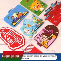 Étiquettes de bagages en PVC personnalisées, porte-cartes souples en PVC silicone, badges professionnels, personnalisation spécifique pour les bus, cartes d'embarquement imprimées avec logo