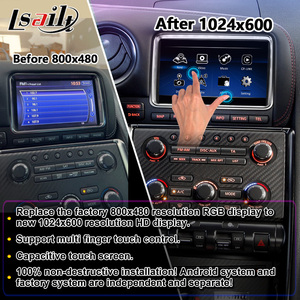 หน้าจออินเทอร์เฟซวิดีโอมัลติมีเดีย Lsailt Android Carplay สำหรับรถยนต์นิสสัน <span class=keywords><strong>GTR</strong></span> R35 รุ่นปี 2011-2016 Black Edition Nisom Premium GT-R - Product Image 3