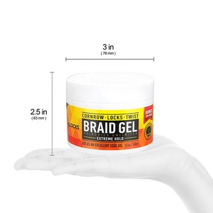 Customize Logo Extra Strong Hold Braiding Gel Glossy Texture Braid Gel Hair Moisture Smooth Edge Control Braid Gel