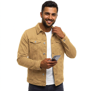 Men Classic <b>Slim</b> <b>Fit</b> Denim <b>Jacket</b> Casual Fashion Jean Coat - Product Image 1