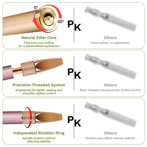 Breathing Exercise Metal Stainless Steel Breathing Tool Vaporless Stress Relief Relaxation - Product Image 5