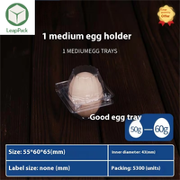 Porte-oeufs en plastique jetable Oeuf de terre transparent épaissi antichoc Caille Pigeon Canard Oie Boîte à oeufs recyclable