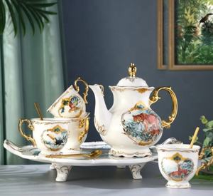 Service à thé de l'après-midi créatif haut de gamme britannique, tasse à café et pot à motif animalier - Product Image 4