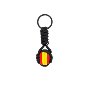 Portachiavi Ilan con Sfera da 30mm, Anello Nero con Design della Bandiera Spagnola - Product Image 1