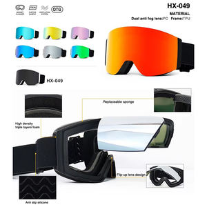 スキーゴーグル取り外し可能スポンジパッドOEMスノーボードメガネフリップアップ機能防霧偏光レンズファッションスノースポーツ安全眼鏡 - Product Image 3