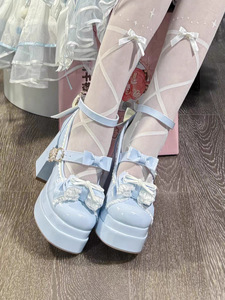 Nouvelles Chaussures Lolita 2026 à Bout Rond et Talon Haut, Élégantes et Douces, pour Femmes, Idéales pour le Cosplay, Noir et Beige - Product Image 3