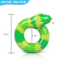 Tube flotteur gonflable en PVC pour piscine, médecin et dauphin, fabrication en gros, jeu d'eau, imprimé léopard