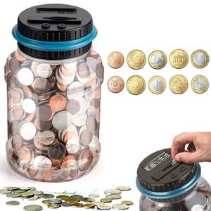Cubo para Monedas al por Mayor, Gran Capacidad, Plástico Transparente, Acero Inoxidable, Cuadrado, Alta Calidad, Ecológico, Tarro de Ahorro con Cerradura, EE. UU. - Product Image 6