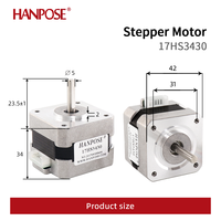 Moteur pas à pas Nema 17 17HS3430-DBX 2 phases 0,4A 28N.CM 1,8 degrés, idéal pour machine de fraisage CNC, moteur pas à pas intelligent 12V