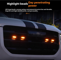 Feux de calandre avant à LED ambre compatibles avec Toyota Tacoma TRD Sport, petites lampes de signalisation jaunes pour calandre tout-terrain