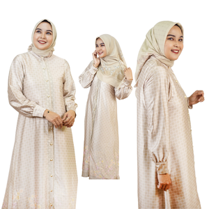 Abaya Woman Moslem Ramadhan Modest Dress <strong>Custom</strong> Size Moslem Abaya Ceruti for Many Occasions <strong>Custom</strong> Wholesale - Product Image 2