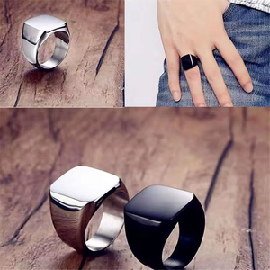 Nam tính Bold thép không gỉ người đàn ông của Vòng Vàng tuyên bố mảnh siêu rộng Titan vòng cho nam giới - Product Image 4