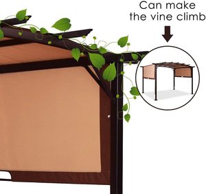 Kit de pergola moderne pour <span class=keywords><strong>jardin</strong></span> et pelouse extérieure avec écran amovible, petite structure en acier pour la décoration de la cour et du <span class=keywords><strong>jardin</strong></span> - Product Image 3