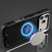 Heavy Duty PC TPU Mobiele Telefoonhoesje Verborgen Camera Ringstandaard Ingebouwde Magneet Beschermhoes voor iPhone 18 Pro Max 17 Hoesje B2B