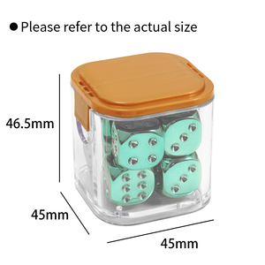 <span class=keywords><strong>Juego</strong></span> <span class=keywords><strong>de</strong></span> 4 Dados Brillantes con Acabado Lacado <span class=keywords><strong>de</strong></span> Seis Caras, Logotipo/Color Personalizado Directo <span class=keywords><strong>de</strong></span> Fábrica, Caja Transparente para Juegos <span class=keywords><strong>de</strong></span> Fiesta - Product Image 3