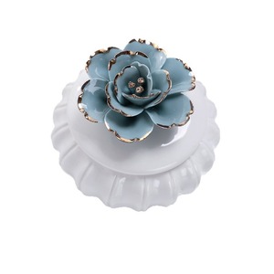 Creative Flower Sculptures <strong>Ceramic</strong> Jars <strong>Ceramic</strong> <strong>Jewelry</strong> Boxes Pottery Storage Wedding Gift <strong>Box</strong> Room Home Decor Ornament Gifts - Product Image 4