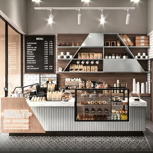 Muebles Personalizados para Cafetería, Juego Completo |   Diseño Interior de Cafetería de Lujo Moderno, Servicio de Instalación Llave en Mano y Fabricación Profesional - Product Image 4